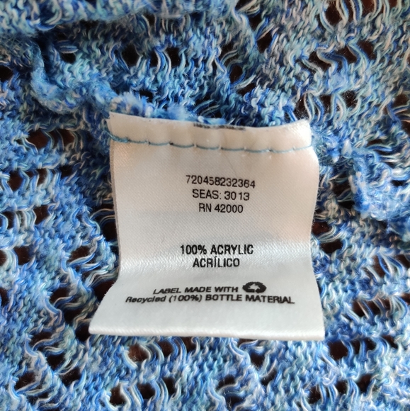 Basic Editions Blue Knit Shrug - Picture 5 of 5